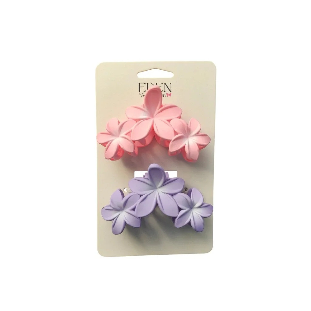 Eden by‎ Adina Eden set of 2 pastel-colored plumeria flower design